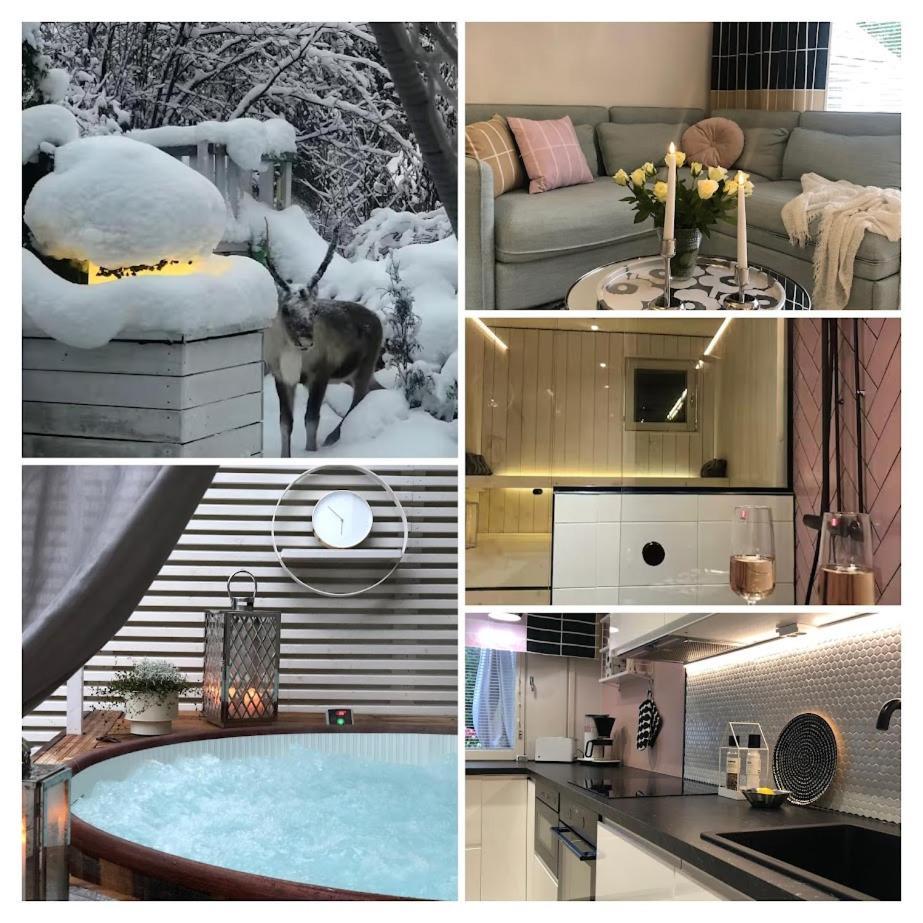 Snowcrystal Home With Jacuzzi And Sauna 로바니에미 외부 사진